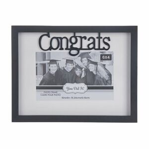 NEW Special Moments Congrats Spellout Black 6×4 Picture Frame Graduation Gift